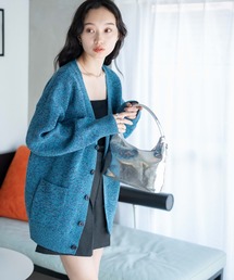 WEGO | WEGO/【23年秋冬新作】ミックスカラースポンジカーデ(カーディガン/ボレロ)