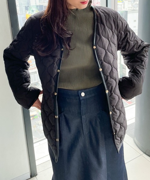 Andemiu(アンデミュウ)の「エアサーマルキルティングブルゾン199957(ダウンジャケット/コート・レディース・アイボリー/ブラック・FREE)」の14枚目の写真