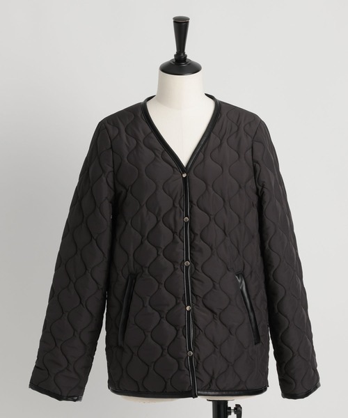 Andemiu(アンデミュウ)の「エアサーマルキルティングブルゾン199957(ダウンジャケット/コート・レディース・アイボリー/ブラック・FREE)」の19枚目の写真