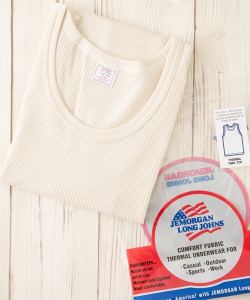 JEMORGAN（ジェーイーモーガン）の「【JEMORGAN/ジェーイーモーガン】ワッフルタンクトップ（タンクトップ・メンズ・ネイビー/杢グレー/ホワイト/カーキ/アイボリー/ブラック・X-LARGE/MEDIUM/LARGE）」の5枚目の写真