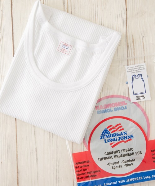 JEMORGAN（ジェーイーモーガン）の「【JEMORGAN/ジェーイーモーガン】ワッフルタンクトップ（タンクトップ・メンズ・ネイビー/杢グレー/ホワイト/カーキ/アイボリー/ブラック・X-LARGE/MEDIUM/LARGE）」の2枚目の写真