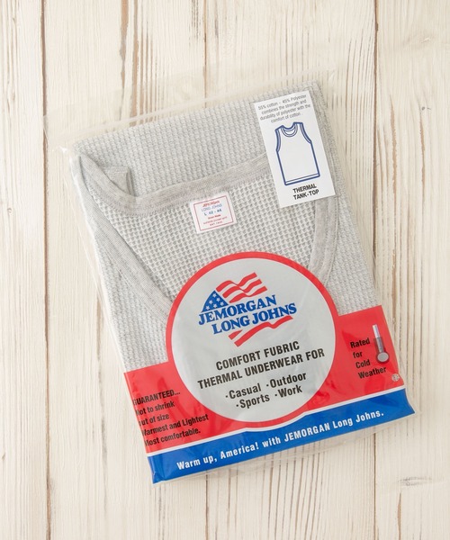 JEMORGAN（ジェーイーモーガン）の「【JEMORGAN/ジェーイーモーガン】ワッフルタンクトップ（タンクトップ・メンズ・ネイビー/杢グレー/ホワイト/カーキ/アイボリー/ブラック・X-LARGE/MEDIUM/LARGE）」の15枚目の写真