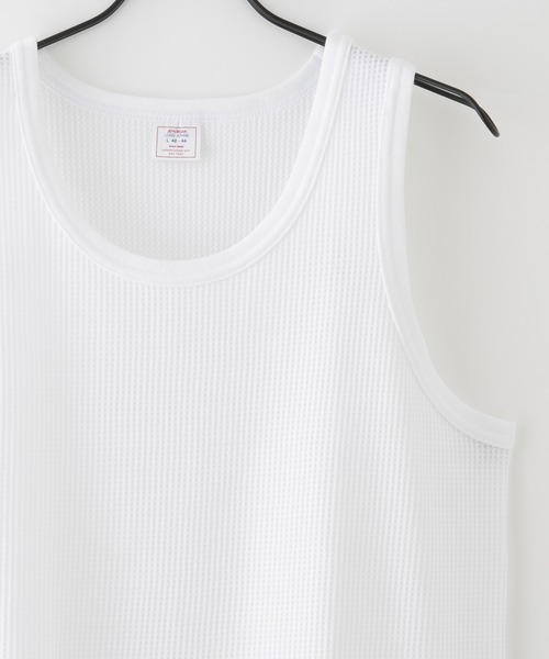 JEMORGAN（ジェーイーモーガン）の「【JEMORGAN/ジェーイーモーガン】ワッフルタンクトップ（タンクトップ・メンズ・ネイビー/杢グレー/ホワイト/カーキ/アイボリー/ブラック・X-LARGE/MEDIUM/LARGE）」の9枚目の写真
