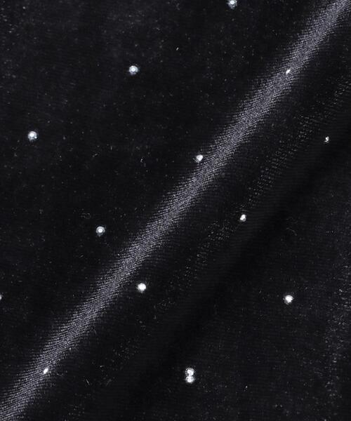 INGNI（イング）の「ストーン付ベロアTシャツ（Tシャツ/カットソー・レディース・ブラック/グレー/アイボリー・M）」の4枚目の写真