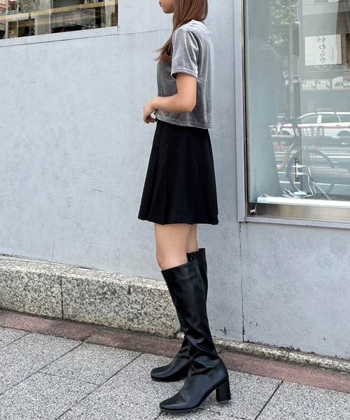 INGNI（イング）の「ストーン付ベロアTシャツ（Tシャツ/カットソー・レディース・ブラック/グレー/アイボリー・M）」の22枚目の写真