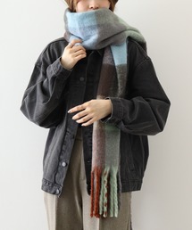 ☆LOVAT&GREEN☆ マフラー マスタード×カーキ マフラー（グリーン・カーキ/緑色系・無地）ファッション通販