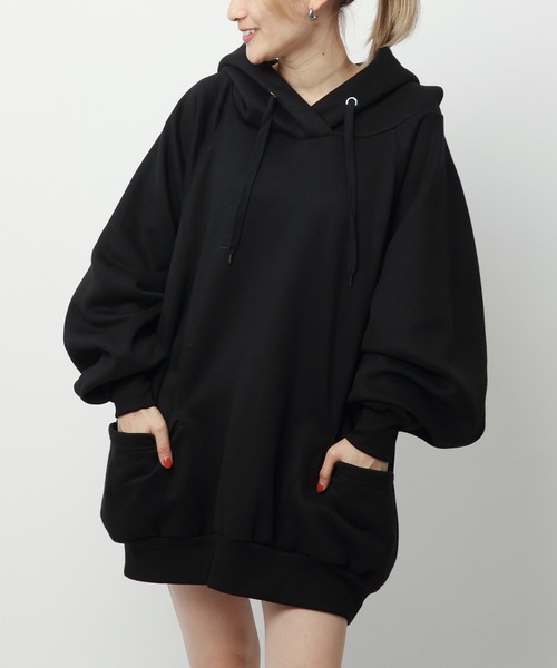 SPIRALGIRL(スパイラルガール)の「バックロゴドルマンパーカーワンピース(パーカー・レディース・ライトグレー/ピンク/ブラック・FREE)」の17枚目の写真