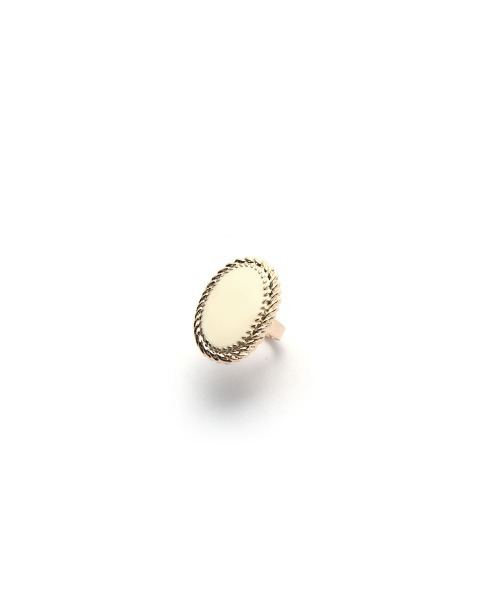 marjour（マージュール）の「MONOTONE PLATE RING（リング・レディース・アイボリー/ブラック・FREE）」の8枚目の写真
