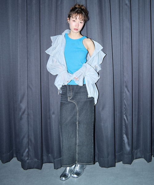 ELLEgirl（エルガール）の「カップ付きアメスリタンクトップ【ELLEgirl/エル ガール】（タンクトップ・レディース・ホワイト/グリーン/ブルー/ブラック・FREE）」の20枚目の写真