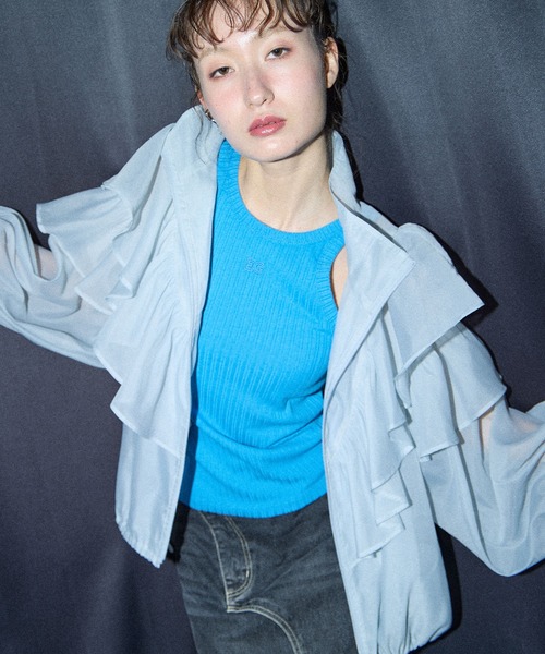 ELLEgirl（エルガール）の「カップ付きアメスリタンクトップ【ELLEgirl/エル ガール】（タンクトップ・レディース・ホワイト/グリーン/ブルー/ブラック・FREE）」の17枚目の写真
