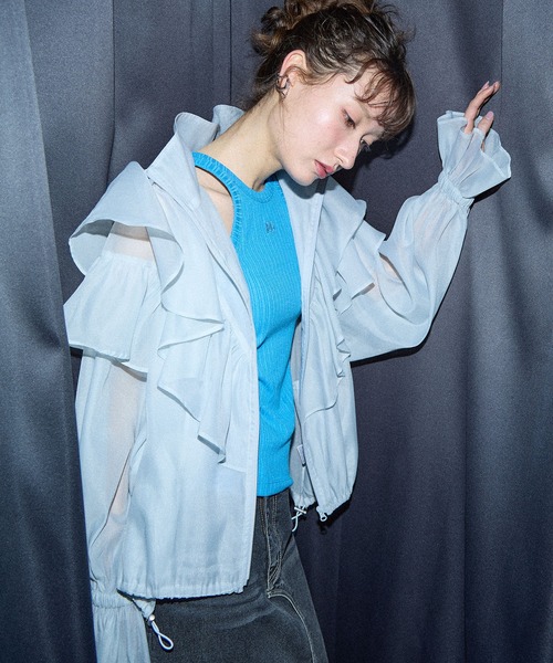 ELLEgirl（エルガール）の「カップ付きアメスリタンクトップ【ELLEgirl/エル ガール】（タンクトップ・レディース・ホワイト/グリーン/ブルー/ブラック・FREE）」の18枚目の写真