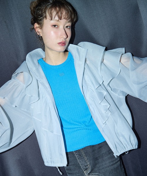 ELLEgirl（エルガール）の「カップ付きアメスリタンクトップ【ELLEgirl/エル ガール】（タンクトップ・レディース・ホワイト/グリーン/ブルー/ブラック・FREE）」の19枚目の写真