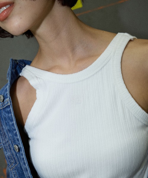ELLEgirl（エルガール）の「カップ付きアメスリタンクトップ【ELLEgirl/エル ガール】（タンクトップ・レディース・ホワイト/グリーン/ブルー/ブラック・FREE）」の14枚目の写真