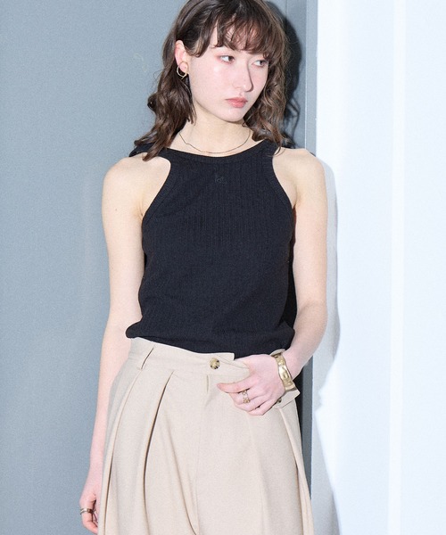 ELLEgirl（エルガール）の「カップ付きアメスリタンクトップ【ELLEgirl/エル ガール】（タンクトップ・レディース・ホワイト/グリーン/ブルー/ブラック・FREE）」の6枚目の写真
