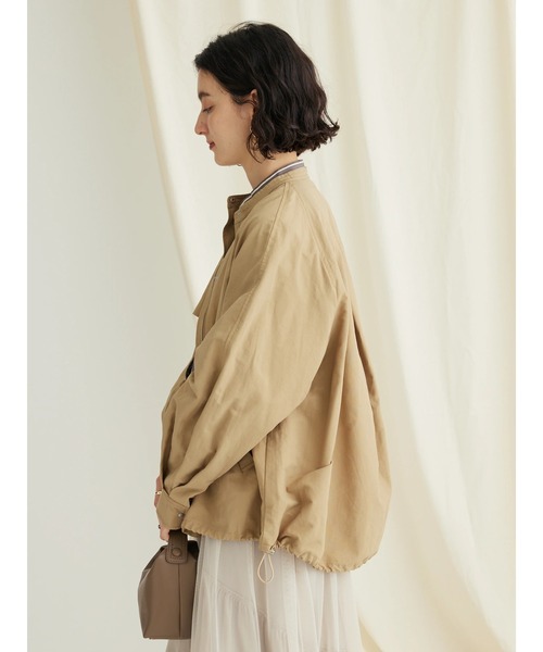 CRAFT STANDARD BOUTIQUE（クラフトスタンダードブティック）の「綿ナイロングログランブルゾン（ブルゾン・レディース・ブラック/アイボリー/ベージュ/カーキ・FREE）」の17枚目の写真