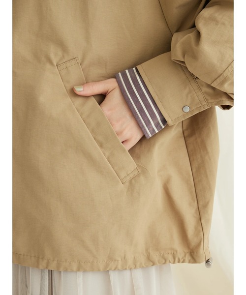 CRAFT STANDARD BOUTIQUE（クラフトスタンダードブティック）の「綿ナイロングログランブルゾン（ブルゾン・レディース・ブラック/アイボリー/ベージュ/カーキ・FREE）」の21枚目の写真