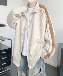 【FVLMEN】fake suede line track jacket/フェイクスウェード ライン トラック ジャケット
