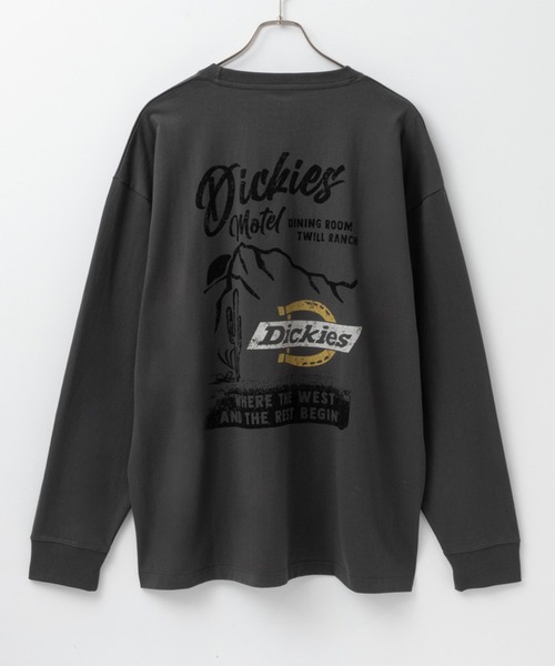 Dickies（ディッキーズ）の「[大きいサイズ] Dickies ディッキーズ グラフィック長袖Tシャツ キングサイズ（Tシャツ/カットソー・メンズ・チャコール/ホワイト/ブルー/ブラック・4L/3L）」の4枚目の写真