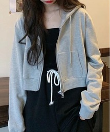 【OKUOKU 0909】シンプル ショート丈 パーカー oku-outer-637944977259-16 U