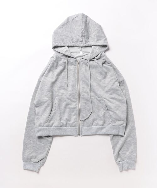 Burner(バーナー)の「【OKUOKU 0909】シンプル ショート丈 パーカー oku-outer-637944977259-16 U(パーカー・レディース・ライトグレー/ブラック・XXL/XL/L/M)」の14枚目の写真