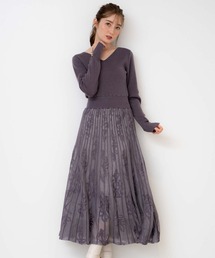 【渡辺梨加コラボ】シアージャガードニットワンピ