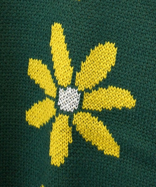 オーバーサイズ ボリューム袖 デイジー柄 襟付きカーディガン/レディース メンズ（カーディガン/ボレロ）｜Starting Over（スターティングオーバー）