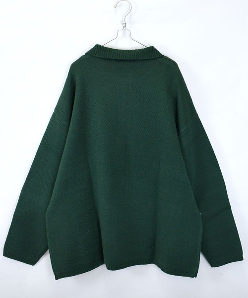 オーバーサイズ ボリューム袖 デイジー柄 襟付きカーディガン/レディース メンズ（カーディガン/ボレロ）｜Starting Over（スターティングオーバー）