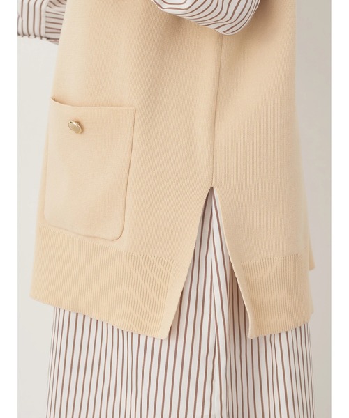 earth music&ecology（アースミュージックアンドエコロジー）の「金ボタンニットベスト（ベスト・レディース・ベージュ/ネイビー・FREE）」の15枚目の写真