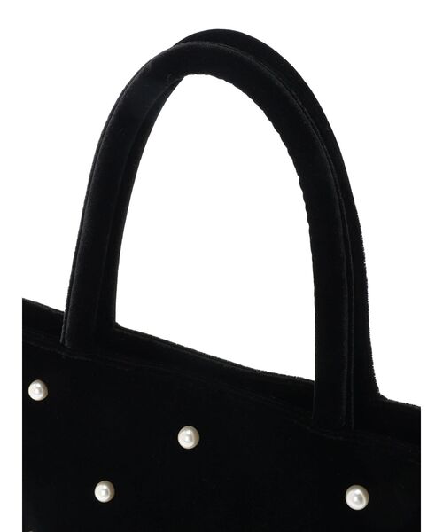 Green　Parks（グリーンパークス）の「・TORCH　パールベロアバッグ（エコバッグ/サブバッグ・レディース・ダークグリーン/ピンク/ブラック・FREE）」の12枚目の写真