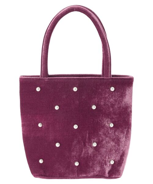 Green　Parks（グリーンパークス）の「・TORCH　パールベロアバッグ（エコバッグ/サブバッグ・レディース・ダークグリーン/ピンク/ブラック・FREE）」の15枚目の写真