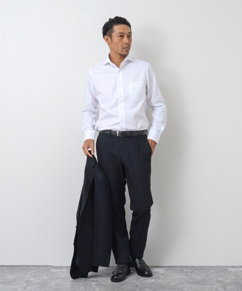 NOLLEY'S goodman（ノーリーズグッドマン）の「イージーアイロン カッタウェイドレスシャツ（シャツ/ブラウス・メンズ・ブルー/ホワイト系その他4/ホワイト/オフホワイト・L/XL/M/S）」の6枚目の写真