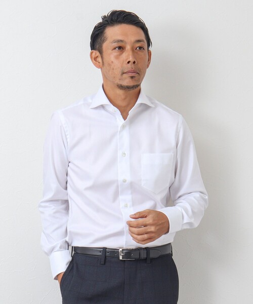 NOLLEY'S goodman（ノーリーズグッドマン）の「イージーアイロン カッタウェイドレスシャツ（シャツ/ブラウス・メンズ・ブルー/ホワイト系その他4/ホワイト/オフホワイト・L/XL/M/S）」の10枚目の写真