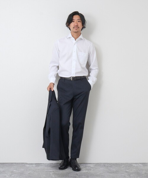 NOLLEY'S goodman（ノーリーズグッドマン）の「イージーアイロン カッタウェイドレスシャツ（シャツ/ブラウス・メンズ・ブルー/ホワイト系その他4/ホワイト/オフホワイト・L/XL/M/S）」の15枚目の写真