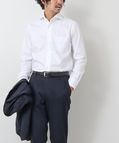 NOLLEY'S goodman（ノーリーズグッドマン）の「イージーアイロン カッタウェイドレスシャツ（シャツ/ブラウス・メンズ・ブルー/ホワイト系その他4/ホワイト/オフホワイト・L/XL/M/S）」の17枚目の写真