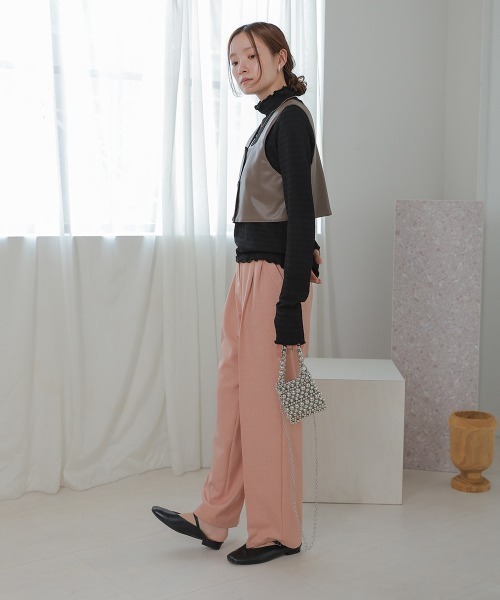 Bab(バブ)の「ハイネック指ぬき刺繍カットソー(Tシャツ/カットソー・レディース・アイボリー/ブラック/オレンジ・FREE)」の14枚目の写真
