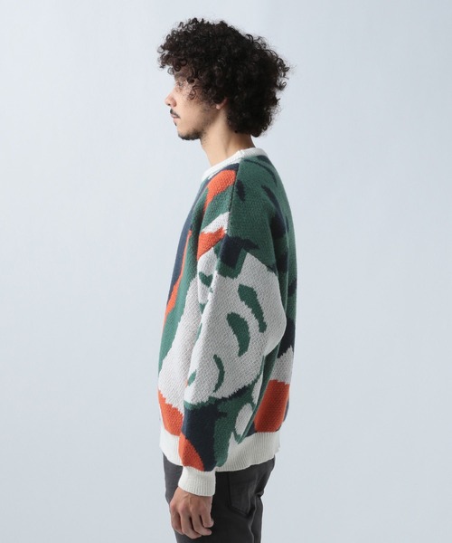 BAYFLOW(ベイフロー)の「アートパターンプルオーバー(ニット/セーター・メンズ・ブラウン/ネイビー/オフホワイト・MEDIUM/LARGE)」の10枚目の写真