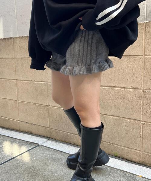 PHILLY（フィリー）の「【PHILLY】フリルニットパンツ（その他パンツ・レディース・アイボリー/グレー・FREE）」の14枚目の写真