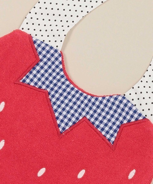 baby cheer（ベイビーチアー）の「いちごスタイ（スタイ/よだれかけ・キッズ・レッド・FREE）」の5枚目の写真