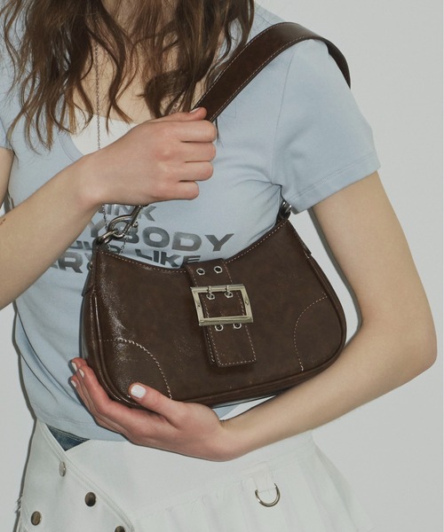 SHAGGIE（シャギー）の「ベルト付きワンハンドルバッグ（ハンドバッグ・レディース・ブラウン/ブラック/ナチュラル・FREE）」の18枚目の写真