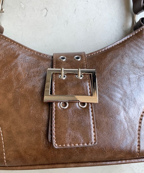 SHAGGIE（シャギー）の「ベルト付きワンハンドルバッグ（ハンドバッグ・レディース・ブラウン/ブラック/ナチュラル・FREE）」の8枚目の写真