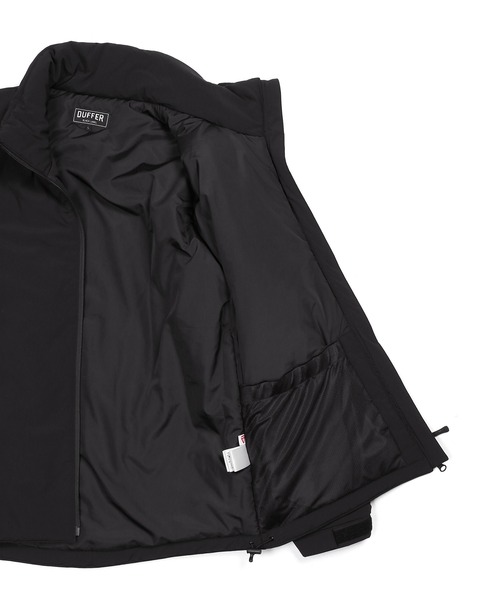 The DUFFER of ST.GEORGE（ザダファーオブセントジョージ）の「〔BLACK LABEL〕PRIMALOFT "URBAN GEAR" PUFFER JACKET：プリマロフト ストレッチナイロン パファージャケット（ダウンジャケット/コート・メンズ・ブラック・SMALL/MEDIUM/LARGE/X-LARGE）」の11枚目の写真