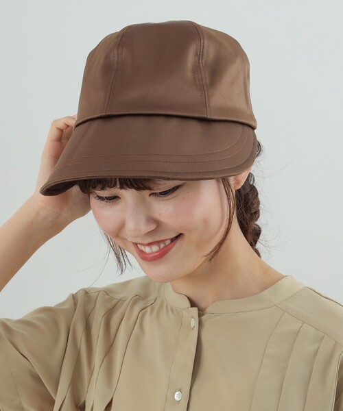 Ray BEAMS（レイビームス）の「Ray BEAMS / ワイド ブリム キャップ（キャップ・レディース・ブラウン/ネイビー・ONE SIZE）」の3枚目の写真