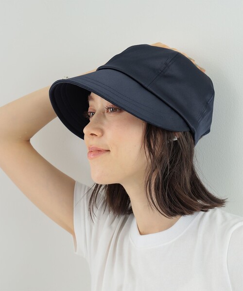 Ray BEAMS（レイビームス）の「Ray BEAMS / ワイド ブリム キャップ（キャップ・レディース・ブラウン/ネイビー・ONE SIZE）」の5枚目の写真