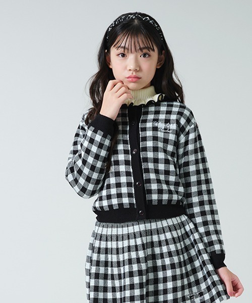 by LOVEiT（バイラビット）の「ギンガムニット（カーディガン/ボレロ・キッズ・レッド/ブラック・130cm/150cm/160cm/120cm/140cm）」の17枚目の写真