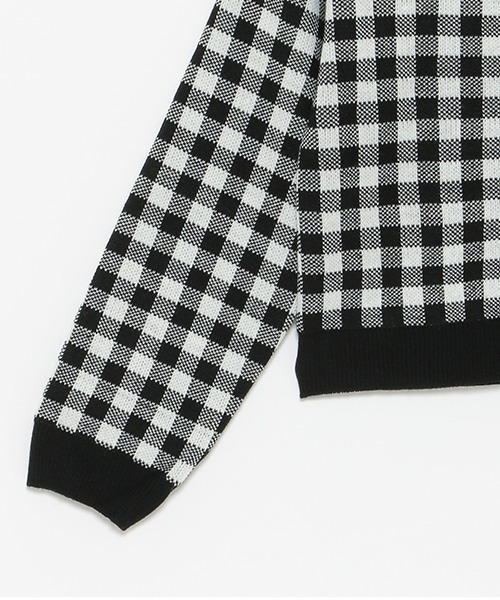 by LOVEiT（バイラビット）の「ギンガムニット（カーディガン/ボレロ・キッズ・レッド/ブラック・130cm/150cm/160cm/120cm/140cm）」の6枚目の写真