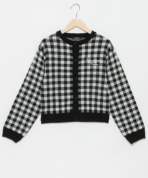 by LOVEiT（バイラビット）の「ギンガムニット（カーディガン/ボレロ・キッズ・レッド/ブラック・130cm/150cm/160cm/120cm/140cm）」の10枚目の写真