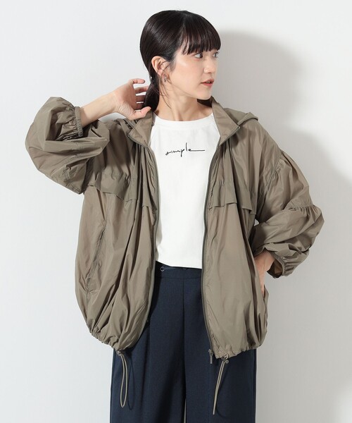 BEAMS HEART（ビームスハート）の「【UVカット・撥水加工】BEAMS HEART / UV パッカブル ナイロンブルゾン（ブルゾン・レディース・ネイビー/オリーブ・FREE）」の9枚目の写真