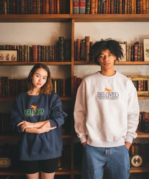 My sugar Babe(マイシュガーベイブ)の「BELOVED embroidery sweat(スウェット・メンズ・ネイビー/グレー/アイボリー・MEDIUM/X-LARGE/LARGE)」の2枚目の写真