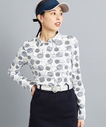 adabat | 【吸湿発熱】サークルロゴデザイン 長袖ポロシャツ(Tシャツ/カットソー)