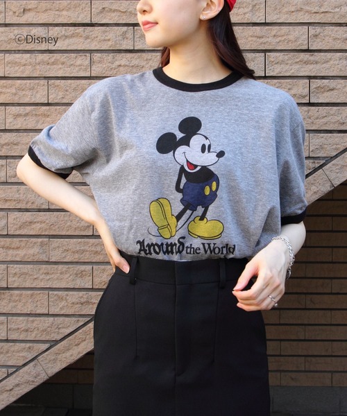 THE SHINZONE(ザ シンゾーン)の「THE SHINZONE/シンゾーン ミッキー リンガーTEE MICKEY RINGER TEE 24SMSCU09(Tシャツ/カットソー・レディース・ブルー/グレー・FREE)」の12枚目の写真